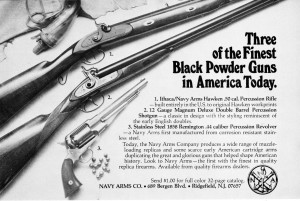 Navy Arms-Ithaca Hawken 1st ad in Jul-Aug 1978 Muzzleloader mag