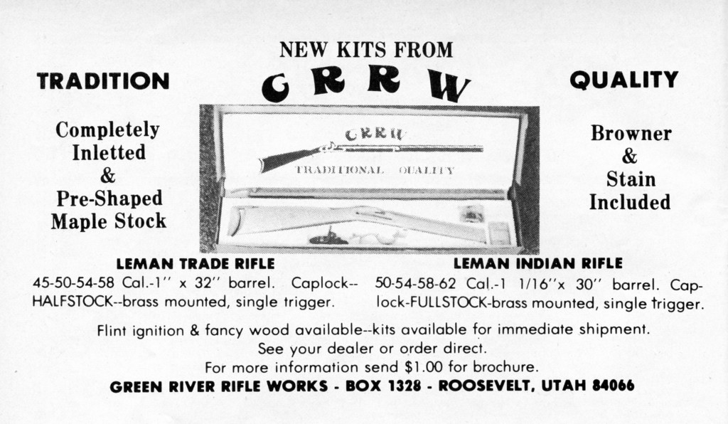 GRRW Leman Rifles ad from Mar-Apr 79 Muzzleloader mag