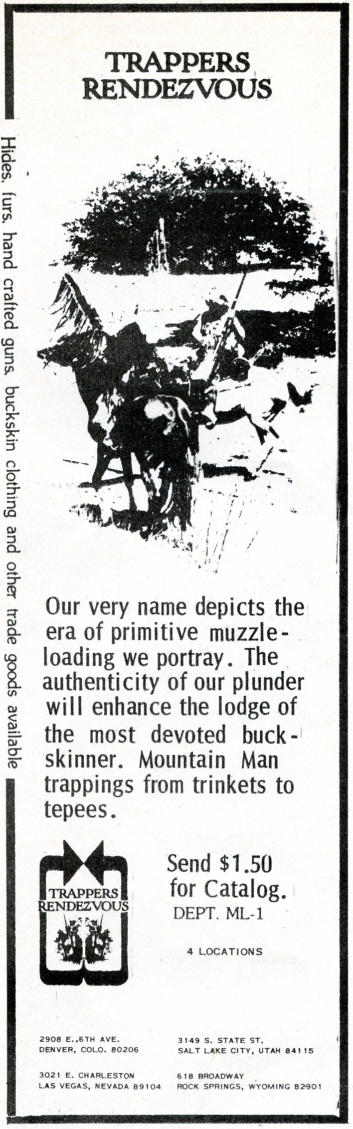 Trappers Rendezvous ad Jan-Feb 1980 Muzzleloader mag
